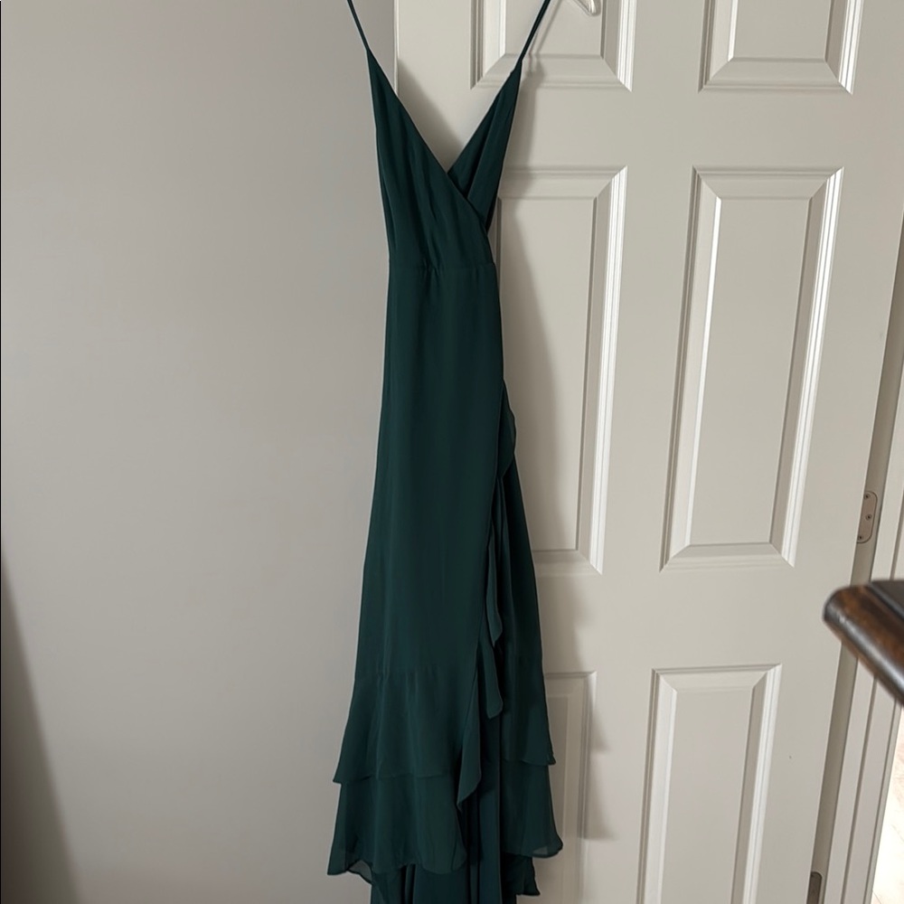 Lulu's Green High Low Sundress Sleeveless V-Neck- New With Tags